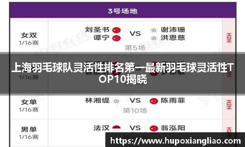 上海羽毛球队灵活性排名第一最新羽毛球灵活性TOP10揭晓